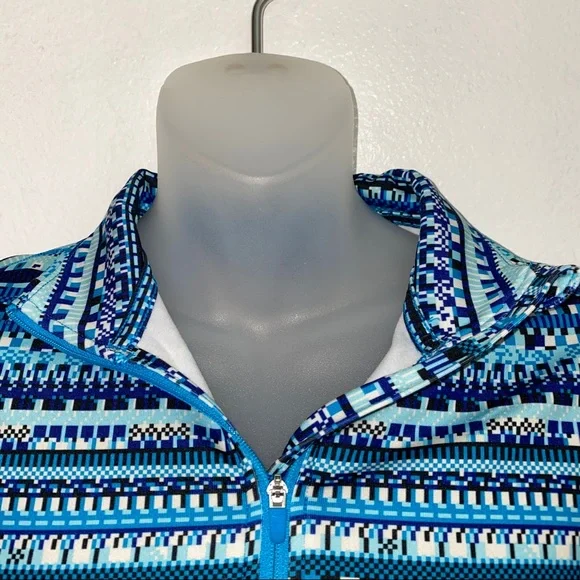 Nike Dri fit blue patterned quarter zip - Picture 3 of 7